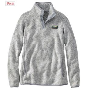 L.L. Bean Quarter Zip Gray Fleece Pullover XS